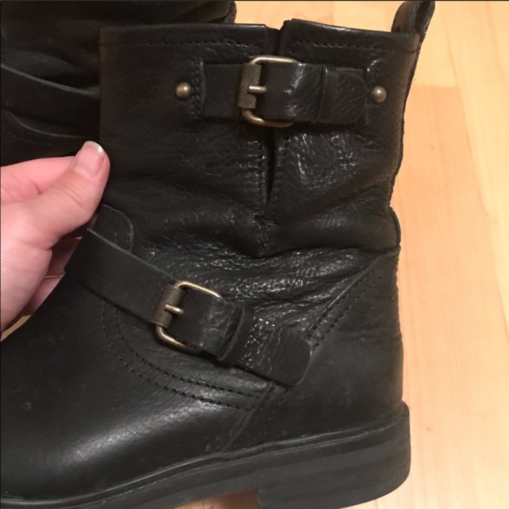 J. Crew Black Buckle Ankle Boots - Picture 2 of 4